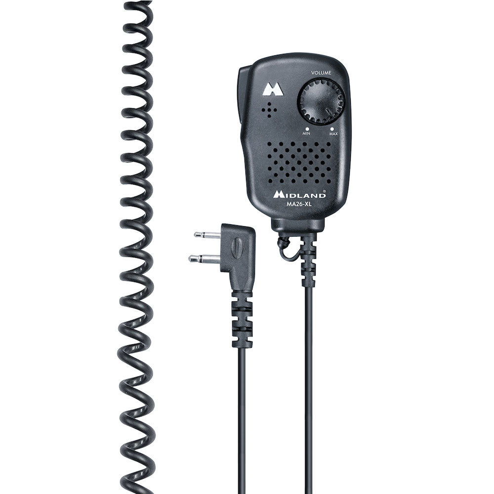 Midland Lautsprechermikrofon MA 26-XL, 90 Grad L-Stecker Midland Lautsprechermikrofon MA 26-XL, 90 Grad L-Stecker